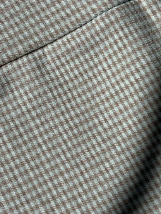 New Nanette Lepore Tan and White Checked Cropped Pull-On Pants - Picture 7 of 11